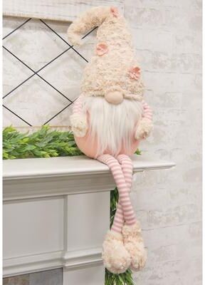 CWI Gifts Flower Hat Dangle Leg Spring Gnome