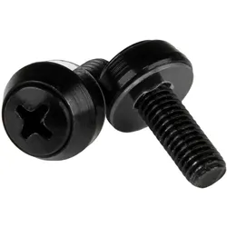 StarTech 100 PKG M6 MOUNTING SCREWS, Serverschrank Zubehör, Schwarz