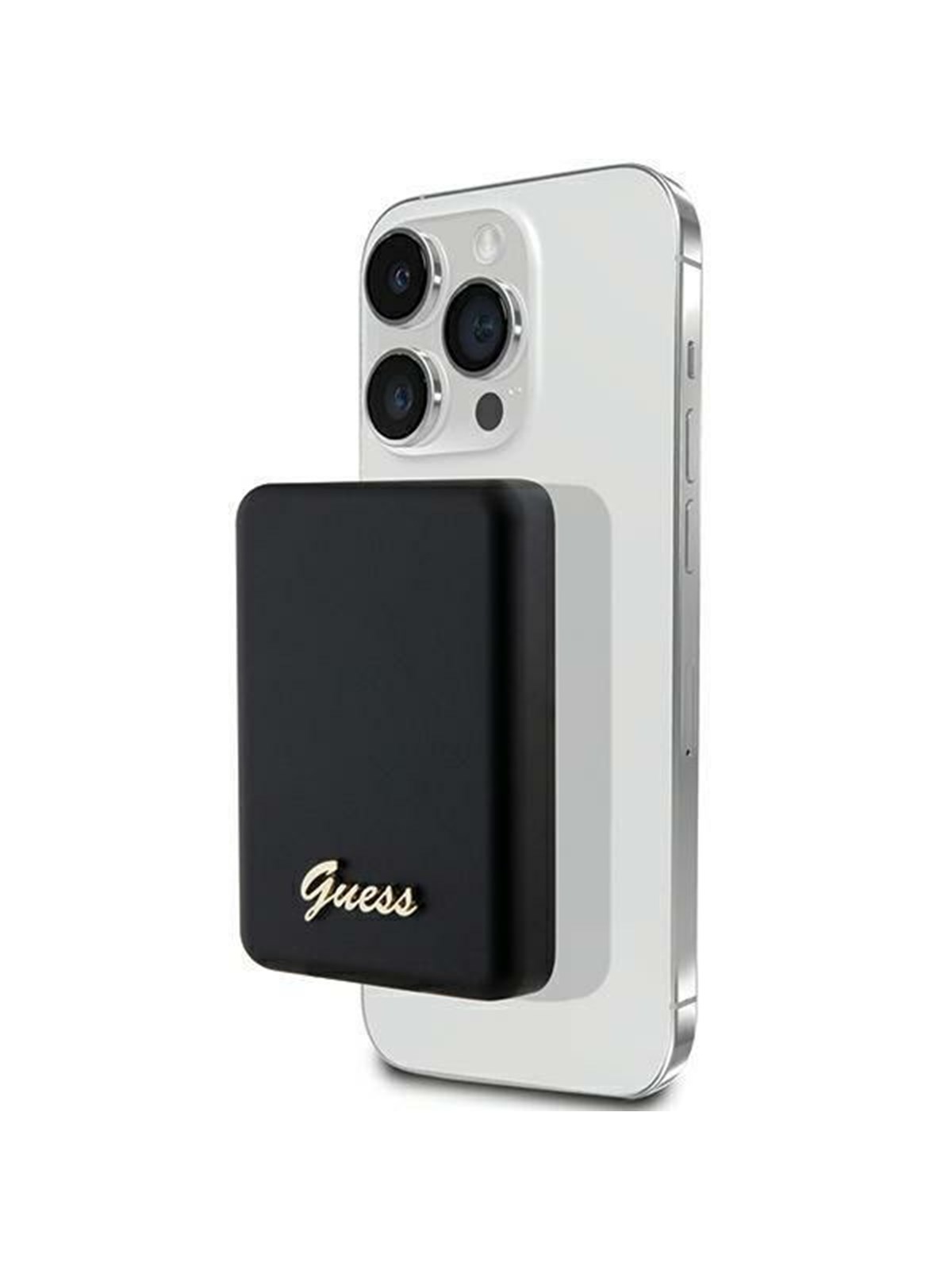 GUESS MagSafe Metal Script Logo induction power bank 5W 3000mAh - black - 3000 mAh
