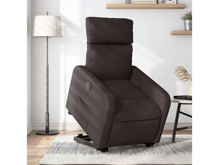 Chaise intérieure moderne Fauteuil inclinable électrique marron foncé tissu(2153）