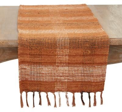 "Saro Lifestyle Vintage Rustic Plaid Table Runner - 16""x72"""