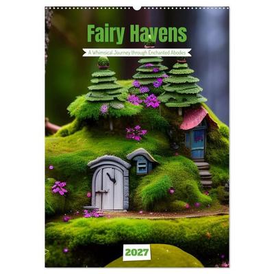 Tiny Fairy Havens (Wall Calendar 2027 DIN A2 portrait), CALVENDO 12 Month Wall Calendar