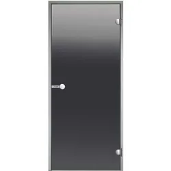 Saunatür Harvia Line - Aluminium / Glas Grau / 70 x 190