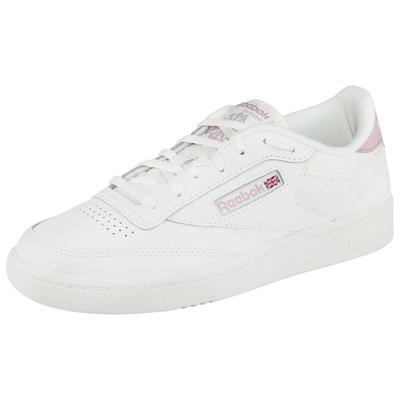 Sneaker REEBOK CLASSIC "CLUB C", Jungen, Gr. 37, weiß (chalk, chalk, smokeyrose), Leder, Schuhe Sneaker