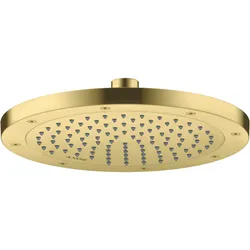 Hansgrohe AXOR ShowerSolutions Kopfbrause 245 1jet EcoSmart+ Brushed Brass, 245 mm, verstellbarer Winkel, abnehmbar zur Reinigung