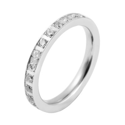 Fingerring AKZENT "Jill, langlebig" Gr. 54, silber (silberfarbig), Fingerringe, Damen, 54, Edelstahl, Fingerring