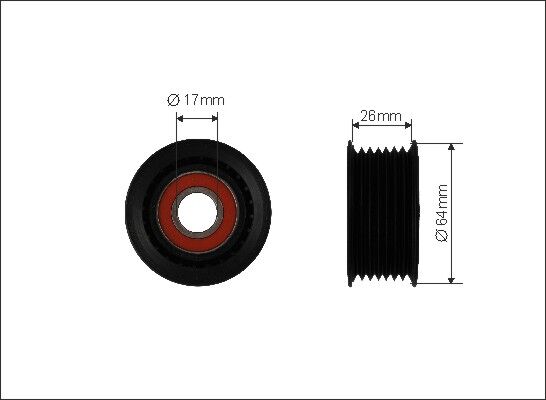 Caffaro Spannrolle, Keilrippenriemen 46500 Für Ford Vw Mazda