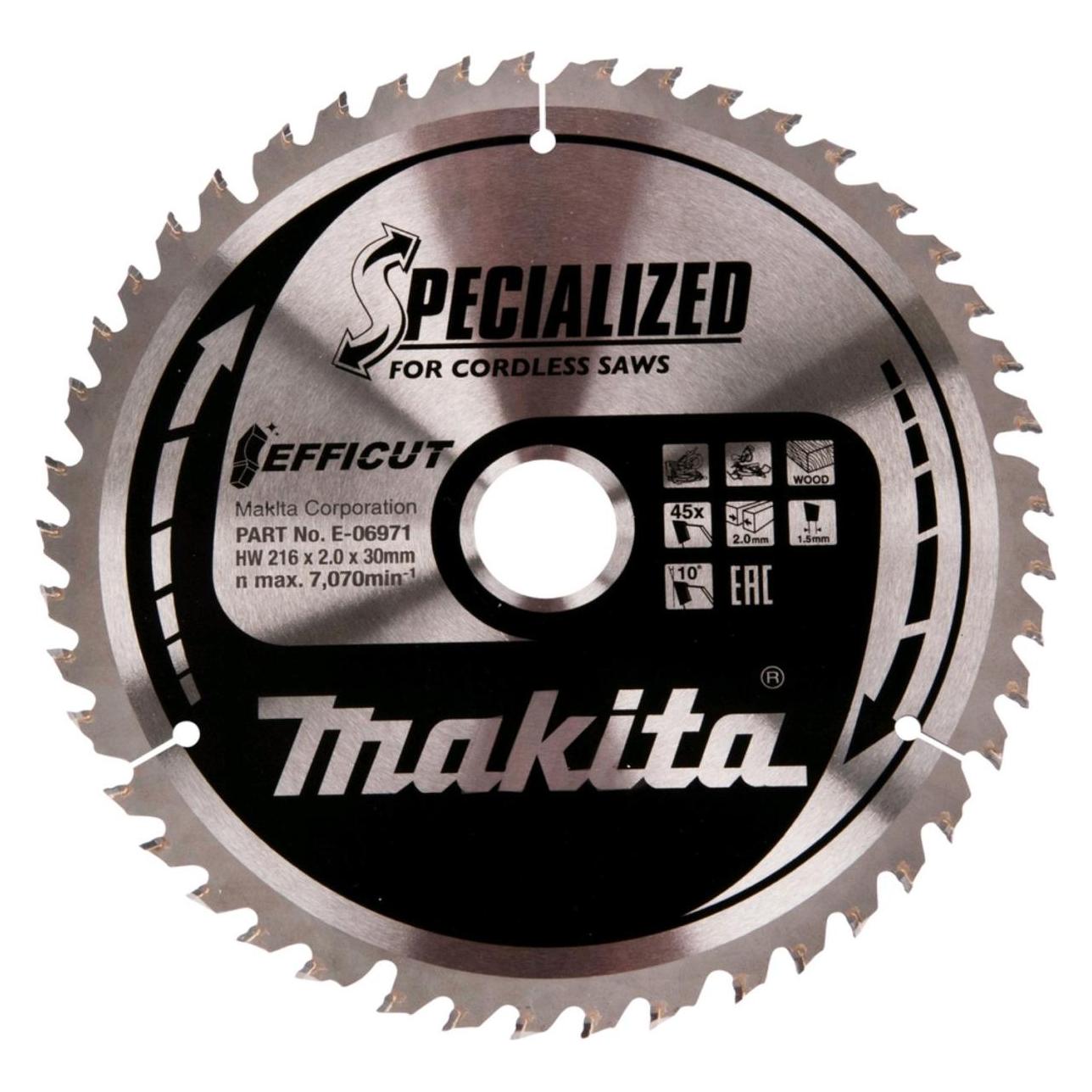 Makita E-06971 TCT-Säge 216X30X2.0MM, Z-45 EFFICUT (E-06971)