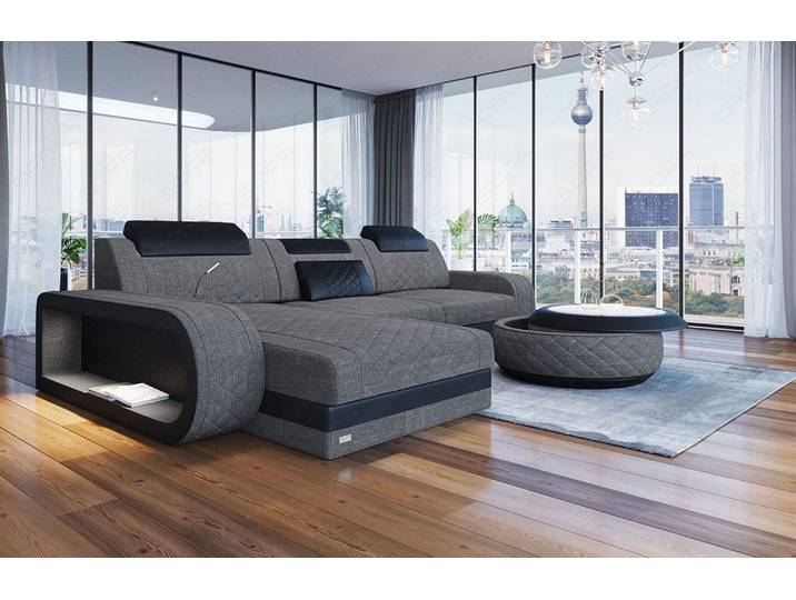 Stoff Ecksofa Berlin L-Form