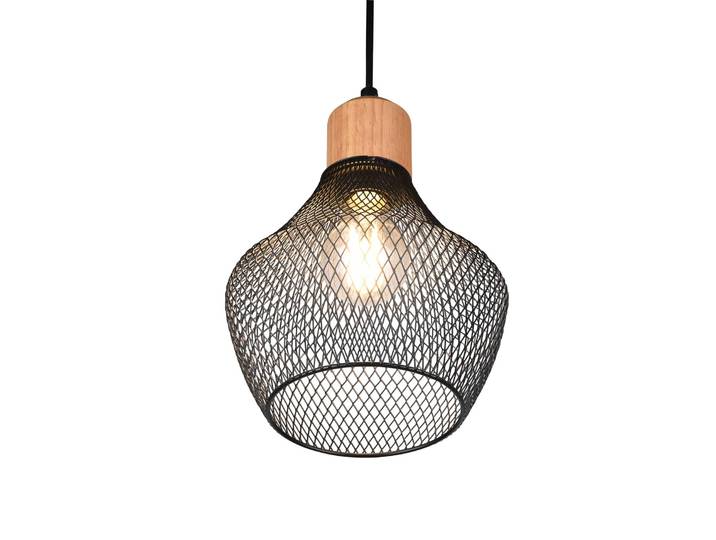 Reality Leuchten Hängeleuchte Valeria, dimmbar, schwarz, für Küche, Metall, Modern