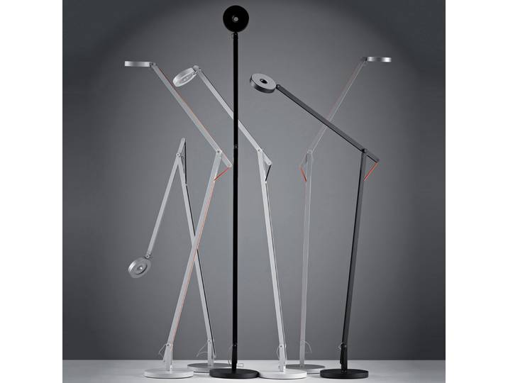 String F1 Lampadaire DTW Matt White/Orange - Rotaliana String F1 DTW - Salon / séjour - Design - Métal - À ampoule unique