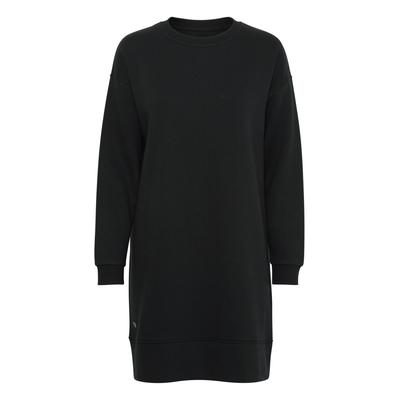 Sweatkleid OXMO "Sweatkleid OXHolly", Damen, Gr. S, N-Gr, schwarz, Obermaterial: 55% Polyester PES. 45% Baumwolle CO., Kleider Sweatkleid
