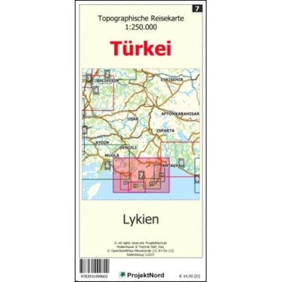 Lykien - Topographische Reisekarte 1:250.000 Türkei (Blatt 7), Sonstige von Jens Uwe Mollenhauer, MapFox / Projekt Nord, 978-3-931099-60-2