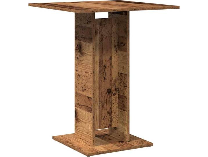 vidaXL Table de bistrot imitation vieux bois 60x60x75 cm Bois composite