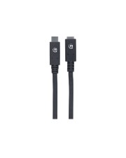 Manhattan 3.1 USB-C Verlaengerungskabel 0.5m SuperSpeed+ USB Gen2 Typ C-Stecker auf Kabel Digital/Daten Verlängerungskabel 0,5 m 3.0 Schwarz (355230)