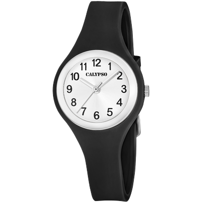 Quarzuhr CALYPSO WATCHES "Trendy", schwarz, Armbanduhren, Damen, Quarzuhr, Armbanduhr, Damenuhr, Silikonarmband, analog
