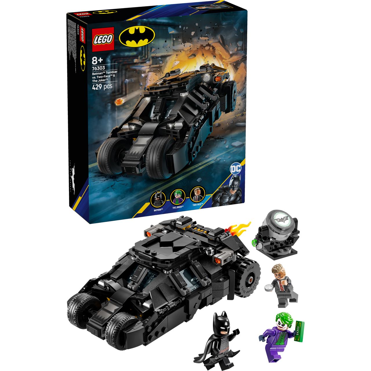 LEGO DC 76303 Batman Tumbler vs. Two-Face & The Joker - Batmobil