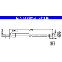 Bremsschlauch ATE 83.7713-0294.3 für Mercedes-Benz SLK
