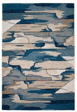 Domani Trails Hand-Made Indoor / Outdoor Abstract Peaks Area Rug