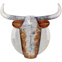 WANDDEKORATION Metall grau Erbium