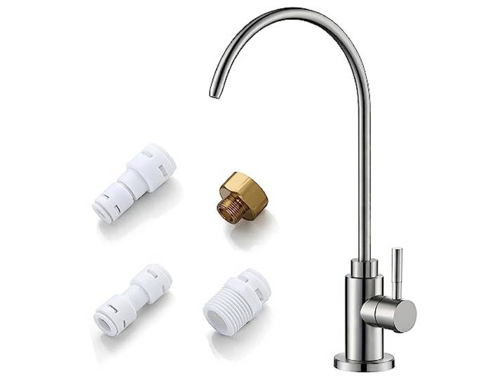 VMASSTONE Umkehrosmose-Wasserhahn, passend für die meisten RO-Einheiten oder Wasserfiltersysteme, Nicht-Luftspalt-Edelstahl-Trinkwasserhahn für Bar, Küchenspüle, Wohnmobil (DM001 BN)