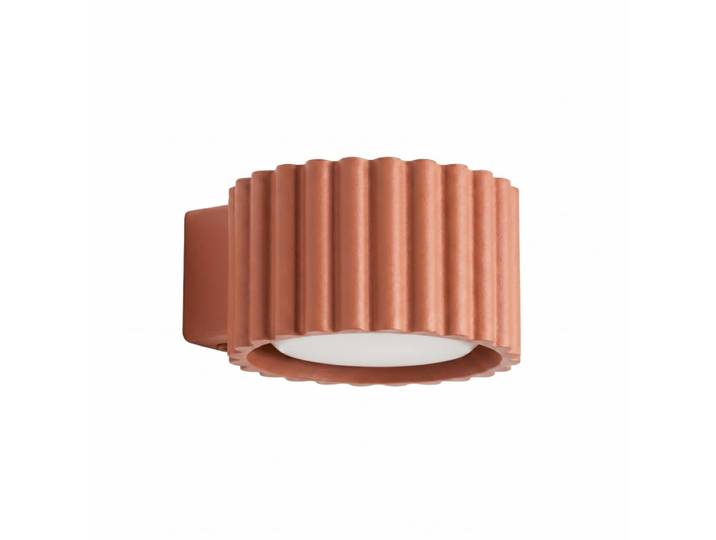 Applique aluminium ocre rouge h 6 cm