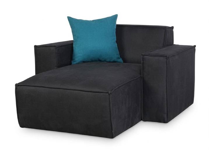 Xlmoebel Sessel Schwarzer, bequemer Liegesessel für stilvolles Wohnen (1-St), Made in Europa