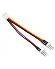 InLine Lüfter Adapterkabel InLine® 3-pin Molex Bu. an 2x St. (33433)