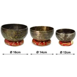 keepdrum Tibetische Bronze-Klangschalen Universal Set (Klangschale), Perkussion, Bronze