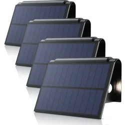 BEARWARE LED Solarleuchte Solar Wandleuchte für außen mit Akku & ohne Stromanschluss Wasserdicht, Ein-/Ausschalter; mehrere Helligkeitsstufen