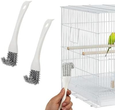 Uplift Essentials Long Handle Bird Cage Cleaning & Poop Remover Brush Long Handle Bird Cage Cleaning & Poop Remover Brush