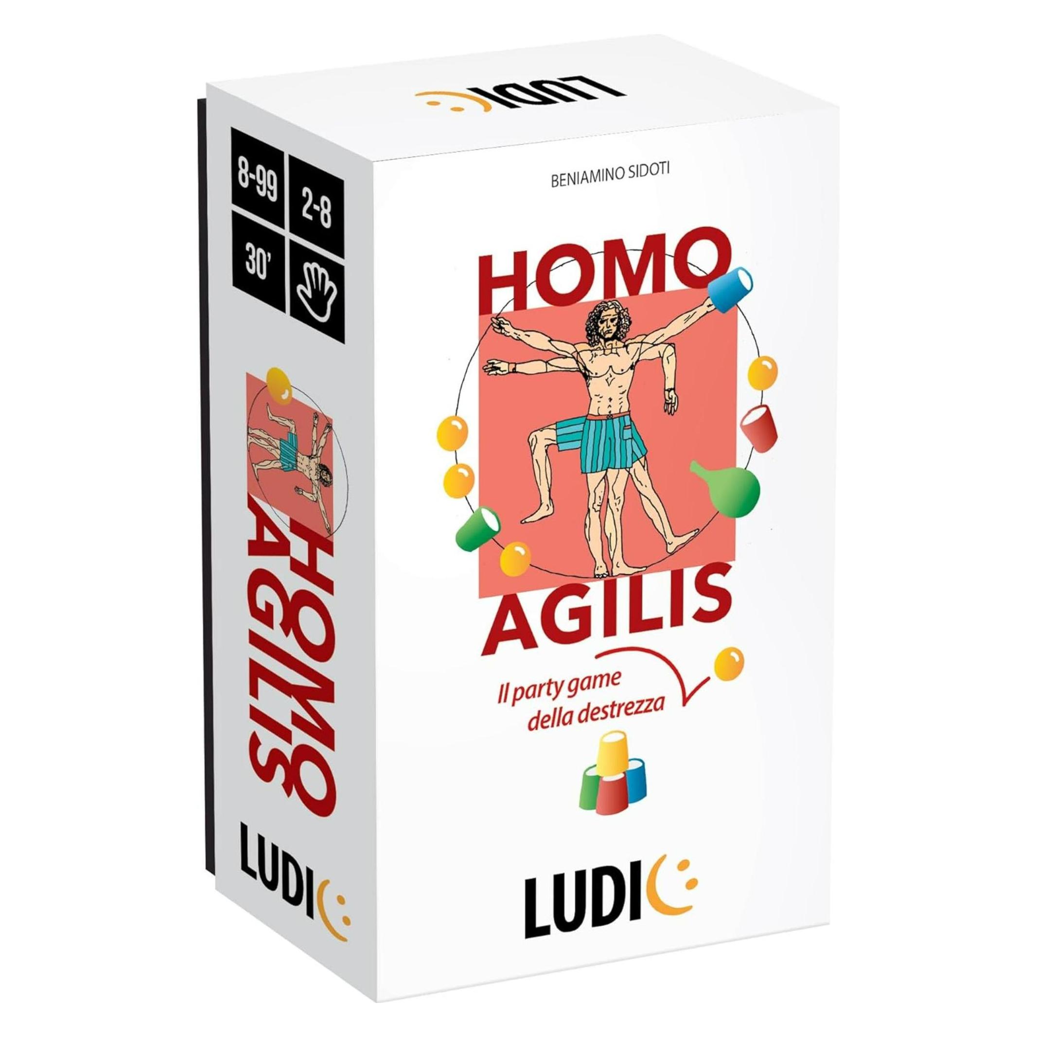 Headup Games Ludic Homo Agilis The Party Game of Dexterity IT59988 Family Game for 2-8 Players Made in Italy (Italienisch, 2 - 8 Spieler) (52432632)