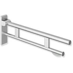 HEWI Stützklappgriff Duo, Design B, Edelstahl, matt geschliffen, Ausladung 900 mm