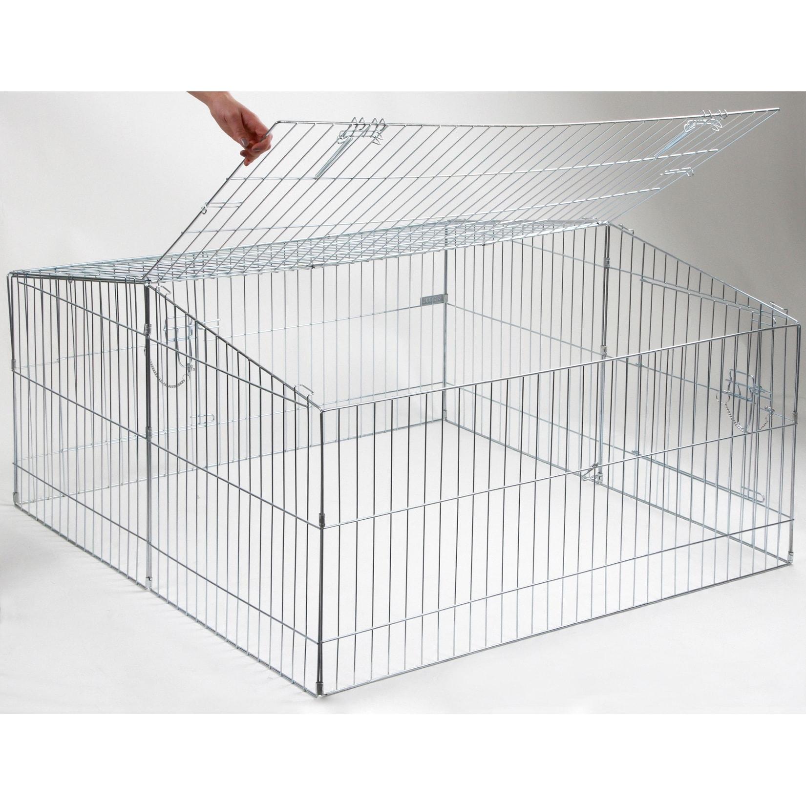 Kerbl Freilaufgehege Gehege für große Kanninchen + Hasen, Maße 115x115 cm