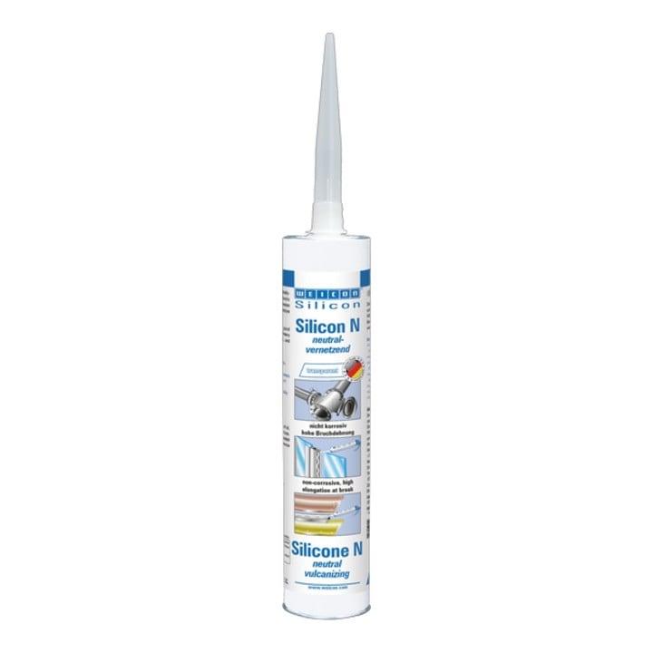 WEICON Silicon N, extrem elastischer und neutralvernetzender Dichtstoff, 310 ml, transparent (13400310)