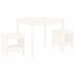 vidaXL 3-tlg. Garten-Bistro-Set Weiß Massivholz Kiefer