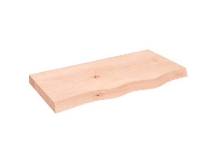 Tischplatte Tisch 80x40 cm aus Eiche Massivholz, roh randvoll, handgefertigt, zum Bemalen oder Lackieren, universell für verschiedene Untergründe