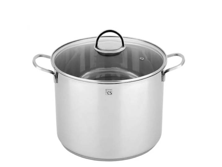 CARL SCHMIDT SOHN Schmidt Sohn Großraumtopf Trier rostfrei Edelstahl D: 32 cm Volumen: 22,5 l, 075200, Silber