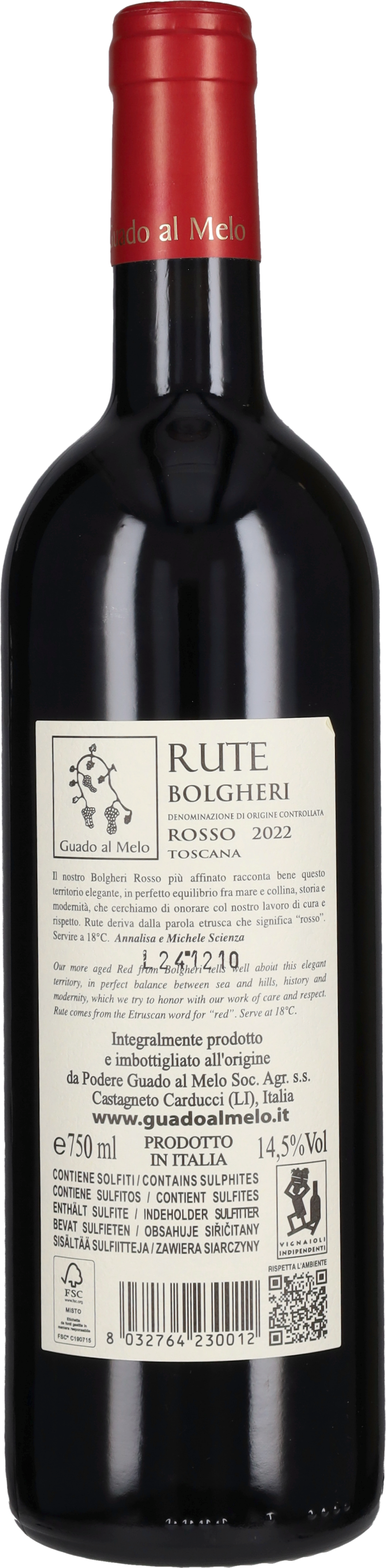 Bolgheri Rosso 'Rute' Guado al Melo 2023