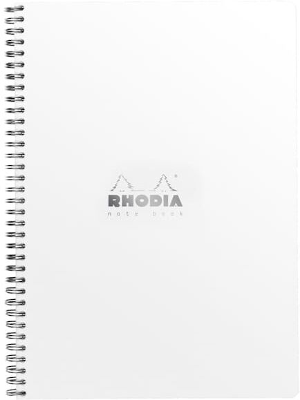 Rhodia NoteBook wire white A4+ squared 5st