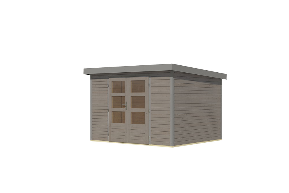 KARIBUHOLZT GH Jupiter 5 D 302x242x211cm wassergrau graualu 16988257
