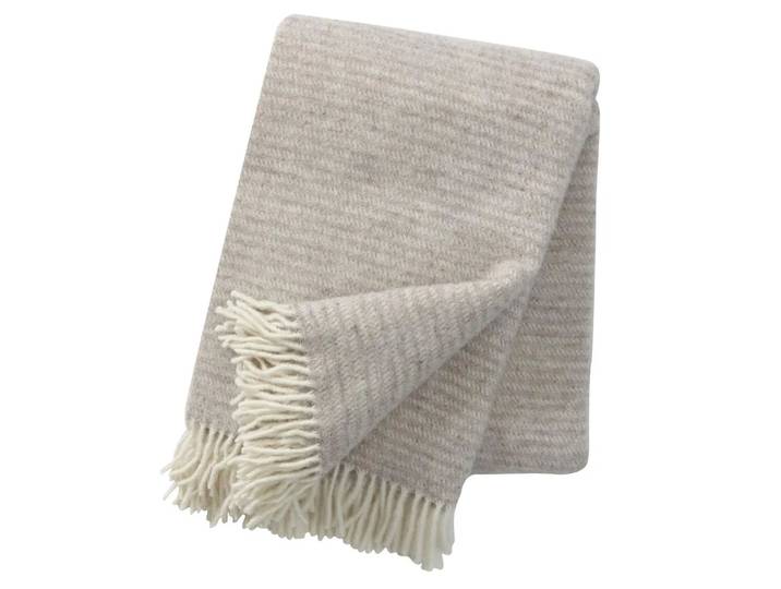 Klippan Yllefabrik Plaid en laine Ralph beige