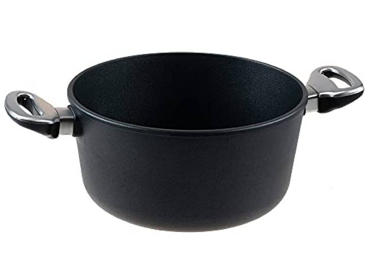 Pfannen Harecker Kochtopf 24 cm Ø langlebiger Aluguss PFOA-freie Antihaftbeschichtung geeignet für alle Herdarten inkl. Induktion backofenfest bis 240 °C Made in Germany