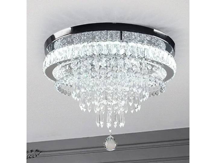 Lustre circulaire en cristal minimaliste moderne transfrontalier, salon, restaurant, couloir, haut de gamme, décoration d'intérieur, luminaires