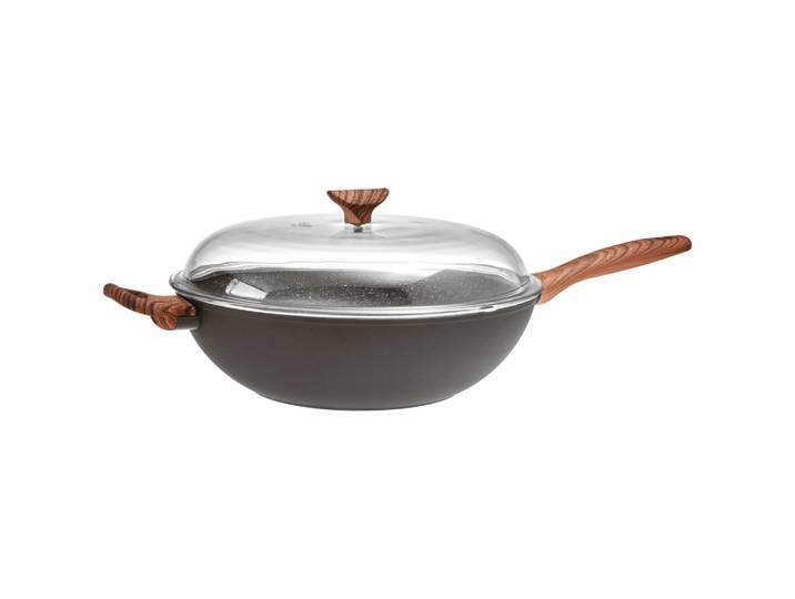 Sambonet Wokpfanne, Schwarz, Metall, 5,7 l, DIN EN ISO 14001, DIN EN ISO 50001, DIN EN ISO 9001, Kochgeschirr, Pfannen, Woks