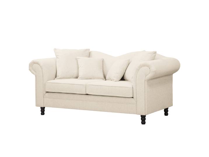 2-Sitzer Sofa Beige Flachgewebe Nea 185 x 84 x 79cm Modern