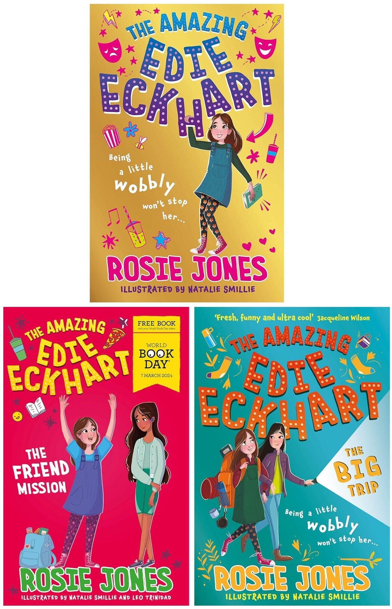 The Amazing Edie Eckhart Series by Rosie Jones 3 Books Collection Set - Age 8-11 - Paperback Hodder Children’s Books