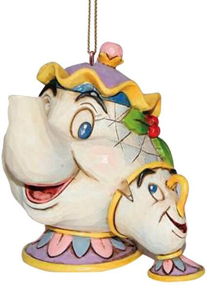 Disney Traditions by Jim Shore Christmas Mrs. Potts and Chip Hanging Ornament