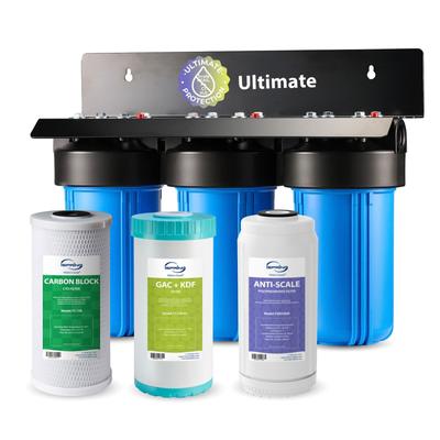 iSpring WGB31B-KDS Ultimate Protection Whole House Water Filter System, Reduces Heavy Metals, Scale, Chlorine, Chloramine, H2S