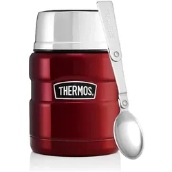 Thermos Style The food with a spoon and a cup - red 470 ml, Thermoskanne, Rot